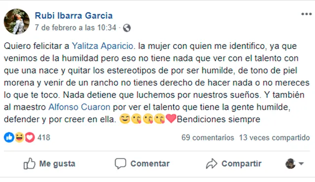 Facebook viral: trolean cruelmente a Rubí Ibarra por compararse con Yalitza Aparicio [FOTOS]