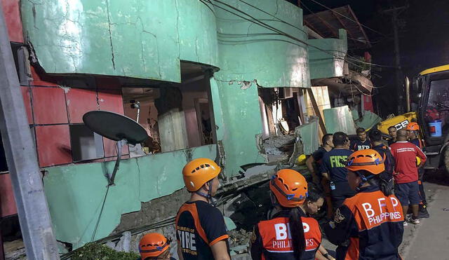  Pánico y daños materiales por terremoto con réplicas en Filipinas