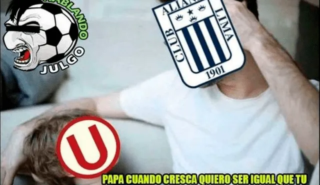 Usuarios de Facebook se burlaron de Universitario tras la victoria de Alianza Lima sobre Sport Huancayo.