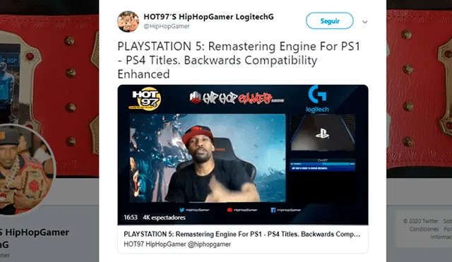 El hecho ha sido filtrado por HipHop Gamer, un conocido influencer de videojuegos. El asegura que Sony ya está trabajando en la retrocompatibilidad total.