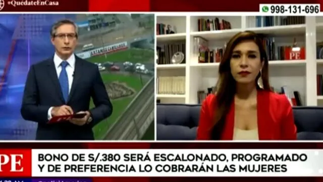 Véronica Linares conduce noticiero desde su casa