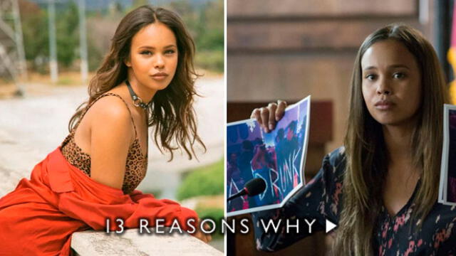 La actriz Alisha Boe de "13 Reasons Why" y sus peculiares tatuajes. Créditos: Composición