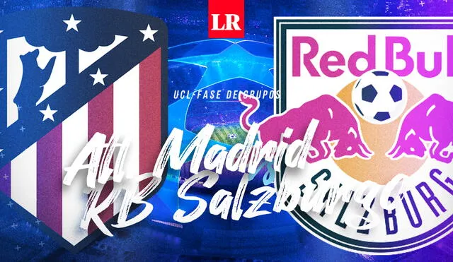 Atlético de Madrid y RB Salzburgo se medirán en la fecha 2 del grupo A de la Champions League. Foto: Composición de Fabrizio Oviedo