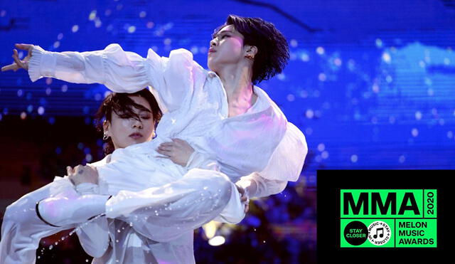 Jimin y Jungkook en la performance de "Black Swan". Foto: TOP DAILY