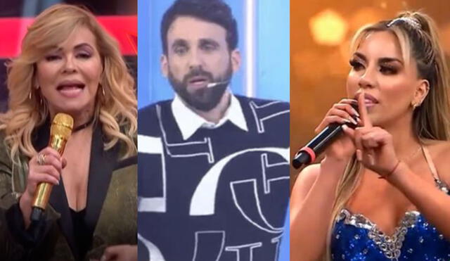 Rodrigo González piensa que Gabriela Herrera fue despedida de "El gran show" por no apoyar a Gisela y no por declaraciones a "Amor y Fuego". Foto: Composición La República/Captura América TV/Captura Willax Televisión