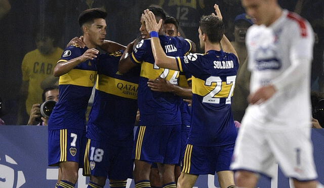 Boca Juniors consiguió su primer triunfo en la Copa Libertadores 2020 a costa de un Independiente Medellín que dio pelea solo en el primer tiempo. Foto: AFP.