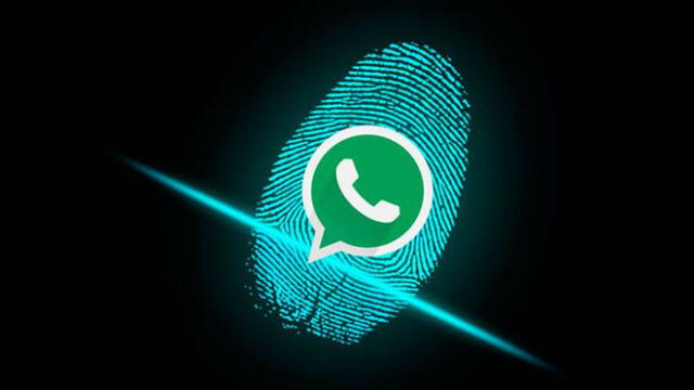 Bloque con huella dactilar en WhatsApp.
