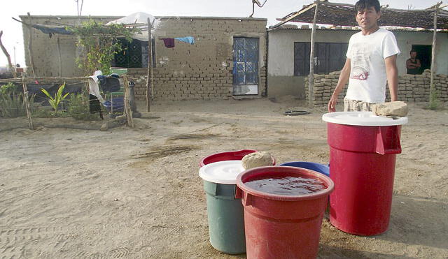 Salud de 1,200 pobladores en riesgo por consumir agua de noria y cisterna