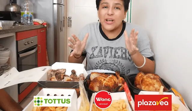 YouTube viral: ¿Tottus, Plaza Vea o Wong? ¿Qué supermercado vende el mejor pollo rostizado? [VIDEO]