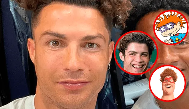 Cristiano Ronaldo desata una ola de memes tras mostrar nuevo peinado. (FOTOS: Captura/Composición GLR).