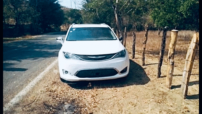 La camioneta estaba estacionada cerca del límite con Jalisco. Fuente: NTV.