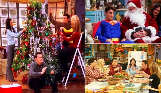 A Friends nunca le faltó espíritu navideño en sus temporadas. Foto: composición / Warner