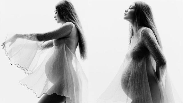 Gigi Hadid sorprendió al compartir una tierna sesión fotográfica, mostrando su avanzado estado de embarazo | FOTO: Instagram