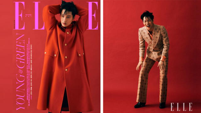 Como embajador de Gucci, Kai se convirtió en el modelo de portada de la edición de abril de la revista de moda ELLE.