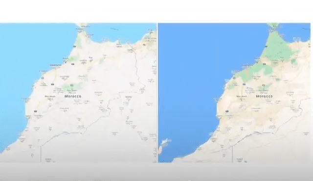 Los cambios han llegado ya a 220 países y muestran una mayor variedad de color para representar terrenos en Google Maps. Imagenés: blog.google.com
