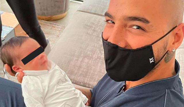 Maluma sorprendió a sus seguidores con una fotografía al lado de su ahijado, el primogénito recién nacido de Luis Fernanda W y Pipe Bueno. Foto: @maluma Instagram
