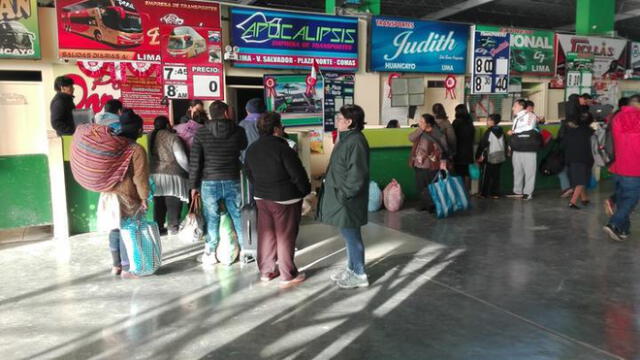  Toman terminal terrestre de Huancayo por alza de pasajes