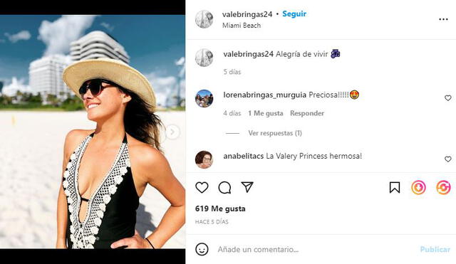 Valeria Bringas en Instagram. Foto: captura/Instagram
