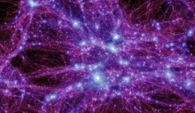 Simulación por computadora de la evolución de la materia oscura en el universo | Foto: Milennium-II Simulation