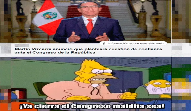 Usuarios celebran con sublimes memes pedido de cuestión de confianza al Congreso de la República [FOTO]