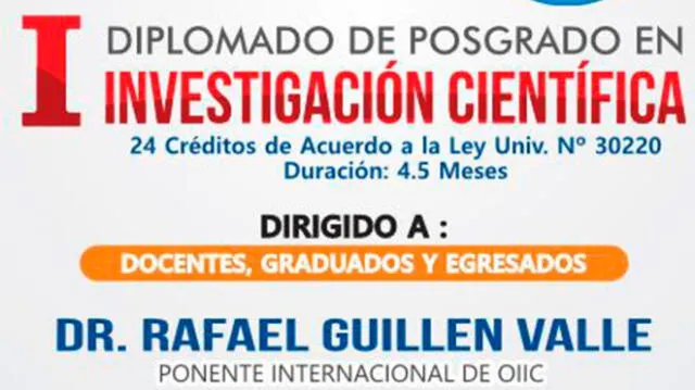 Universidad Peruana Los Andes alista Diplomado en Investigación Científica