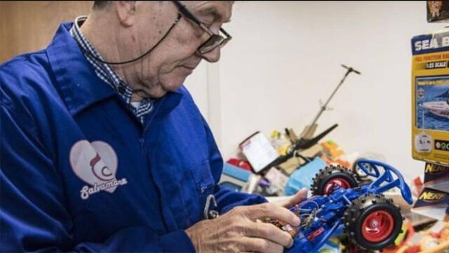 Guido Pacelli, el pensionista que rescata juguetes para regalarlos a los niños pobres en Navidad [FOTOS y VIDEO]
