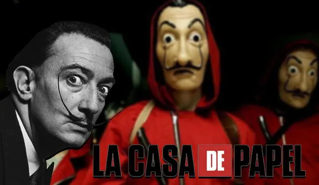 Las máscaras de los atracadores se inspiran en el rostro de Salvador Dalí.