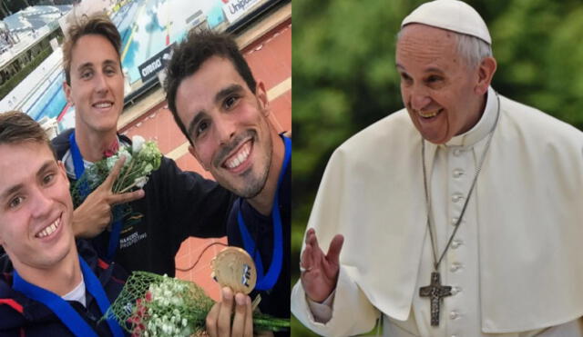 Instagram: selección brasileña de natación le regaló atrevida prenda al papa Francisco [FOTOS] 