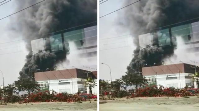 Los Olivos: gran incendio en cochera cerca a la Panamericana Norte alarma a vecinos [VIDEO]