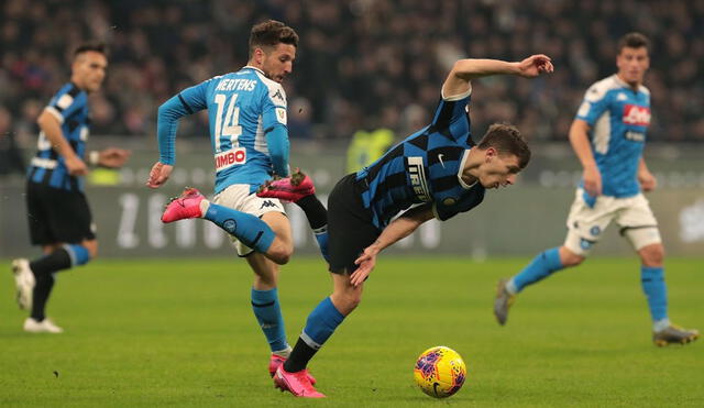 Inter vs. Napoli EN VIVO por la Copa de Italia. Foto: Twitter