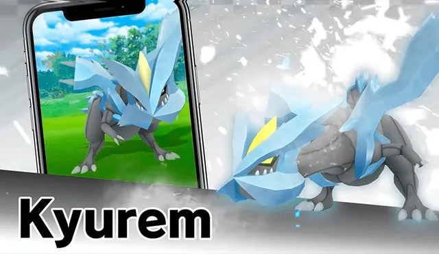 Kyurem debutará en Pokémon GO como jefe de incursión nivel 5. Fecha por confirmar.