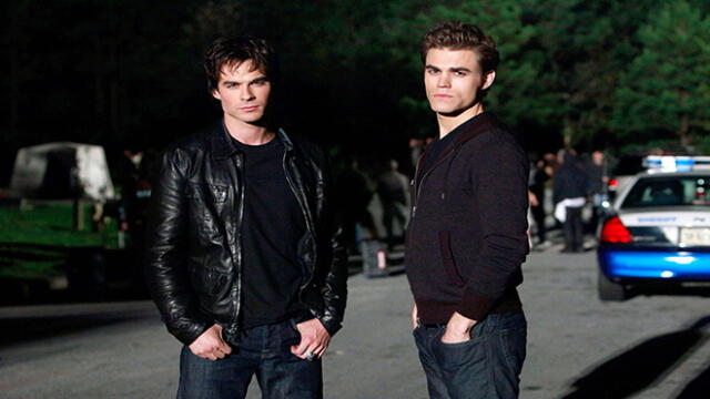THE VAMPIRE DIARIES, Ian Somerhalder, Paul Wesley, ' The Turning Point ', (Season 1, November 19, 2009), 2009-,. Photo: Quantrell Colbert / © THE CW / courtesy everett collection