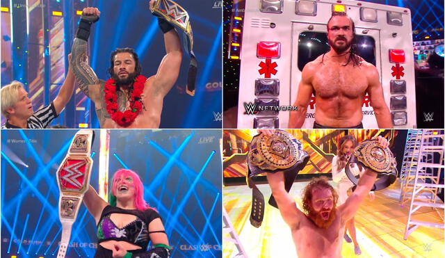 Solo un campeonato cambió de manos en el evento Clash of Champions 2020. | Foto: WWE