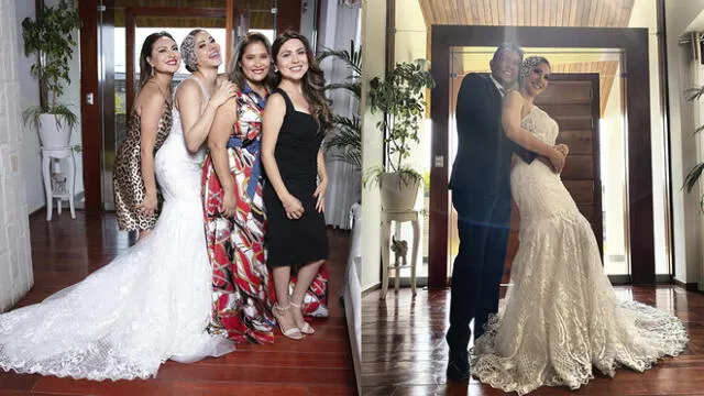 Lesly Castillo y el pomposo vestido que ostentó en su boda