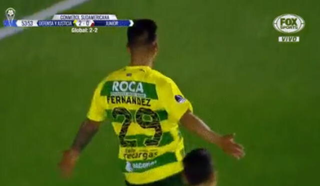 Junior vs Defensa y Justicia: Nicolás Fernández anotó el 3-0 para el 'Halcón' [VIDEO]