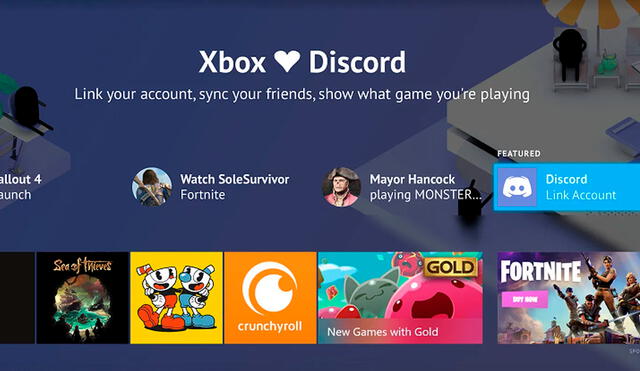 Discord solo permite que los usuarios de Xbox vean quién está conectado y qué está jugando. Foto: Xbox