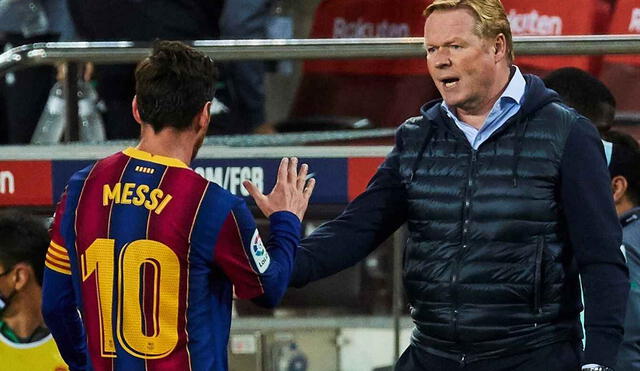 Messi es el capitán del FC Barcelona que dirige Koeman. Foto: EFE