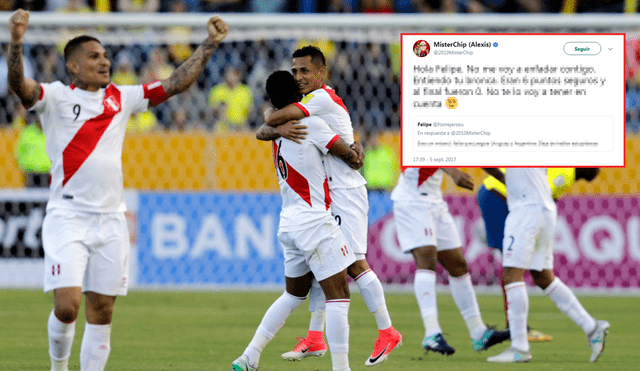 Chileno ataca a Mister Chip por celebrar triunfo de Perú; la respuesta fue genial