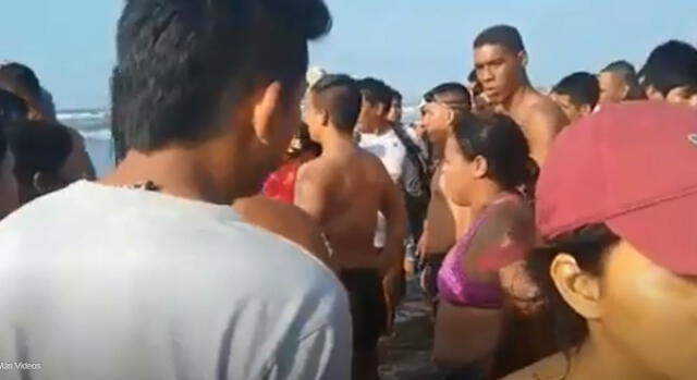Tumbes: policías salvaron a extranjeros de morir ahogados [VIDEO]