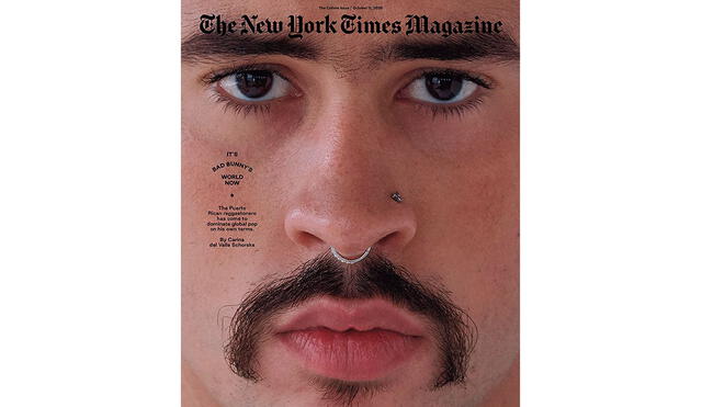 El trapero es portada de la prestigiosa sección de entretenimiento de la revista. Foto: captura The New York Times