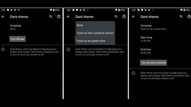 El 'modo oscuro' programable es una de las grandes novedades de Android 11.
