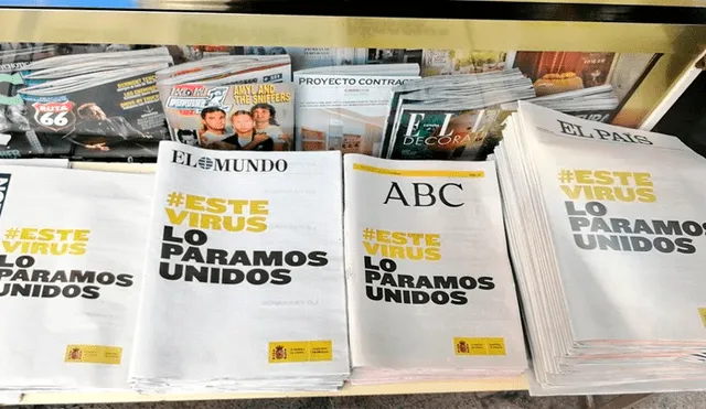 El día de hoy domingo, ya se veían en las calles los periódicos con el mensaje de la campaña #EsteVirusLoParamosUnidos. Foto: Difusión.