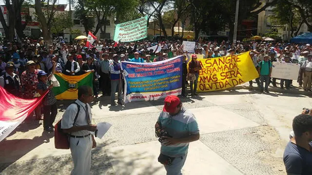 Piura: miles de ronderos marchan en rechazo a minera Río Blanco