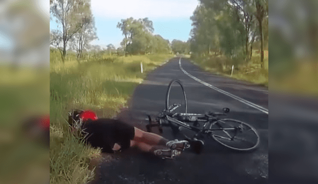 Facebook: ciclista sufre fuerte caída luego que canguro saltó sobre ella [VIDEO]