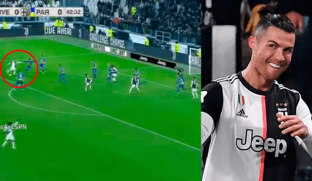 A los 43 minutos del Juventus vs. Parma, Cristiano Ronaldo abrió el marcador para poner en ventaja a su equipo en la jornada 20 de la Serie A italiana.