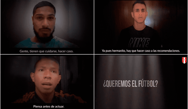 La selección peruana hizo un video para concientizar a los hinchas sobre las consecuencias del coronavirus. | Foto: @SeleccionPeru