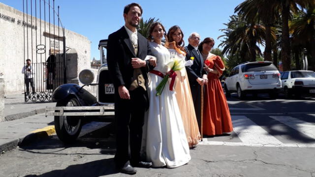 Recrean boda de 1815 en barrio tradicional de Arequipa [VIDEO]