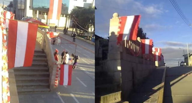 Facebook: Municipalidad en Cusco se equivoca de bandera peruana y coloca la de Austria .