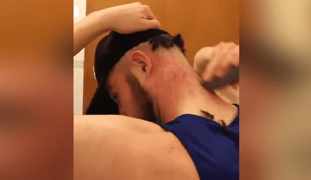 A través de Facebook se hizo viral el terrible resultado de un joven luego de trata de cortarse el cabello por sí mismo.