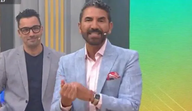 Fernando Díaz apareció junto a sus nuevos compañeros en "Arriba mi gente". Foto: captura Latina